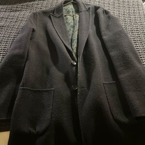 Etro Wool/Cashmere Blend Coat - Navy Blue